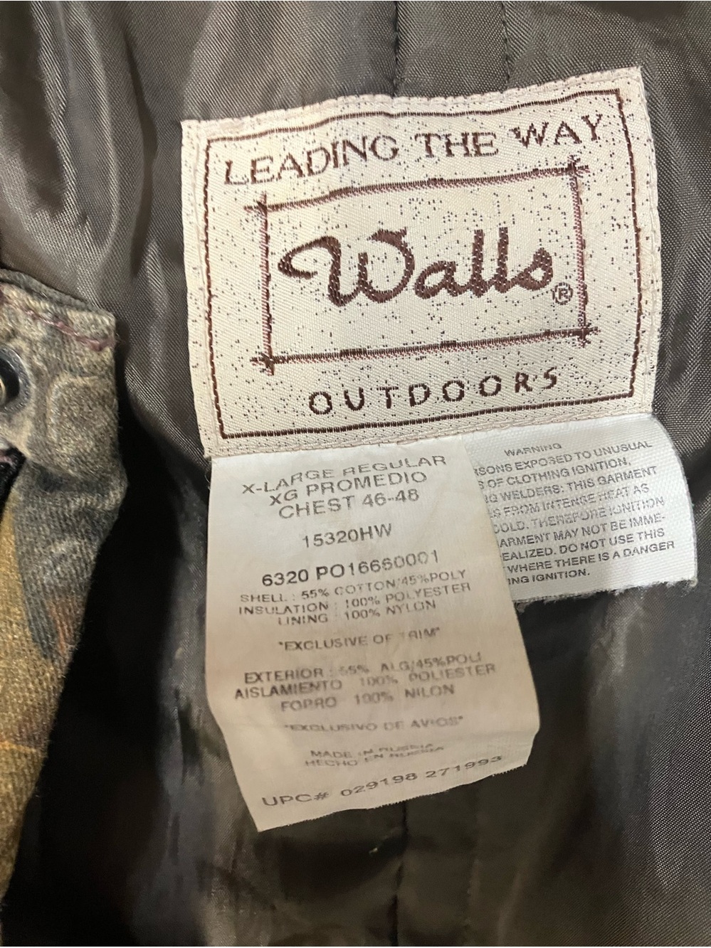 Walls Camouflage Insulated Jumpsuit in Brown and Green - Picture 2 of 16